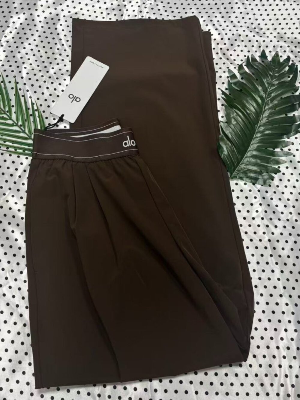 🪬Alo Yoga Suit Up Trouser Brown Regular Fit Workwear Style - Picture 9 of 11